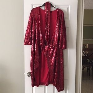 Sequin Wrap Dress